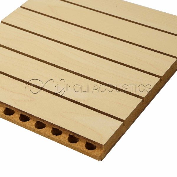 28-4 Acoustic Slat Wall Panel With Maple Finish For Meerting Room